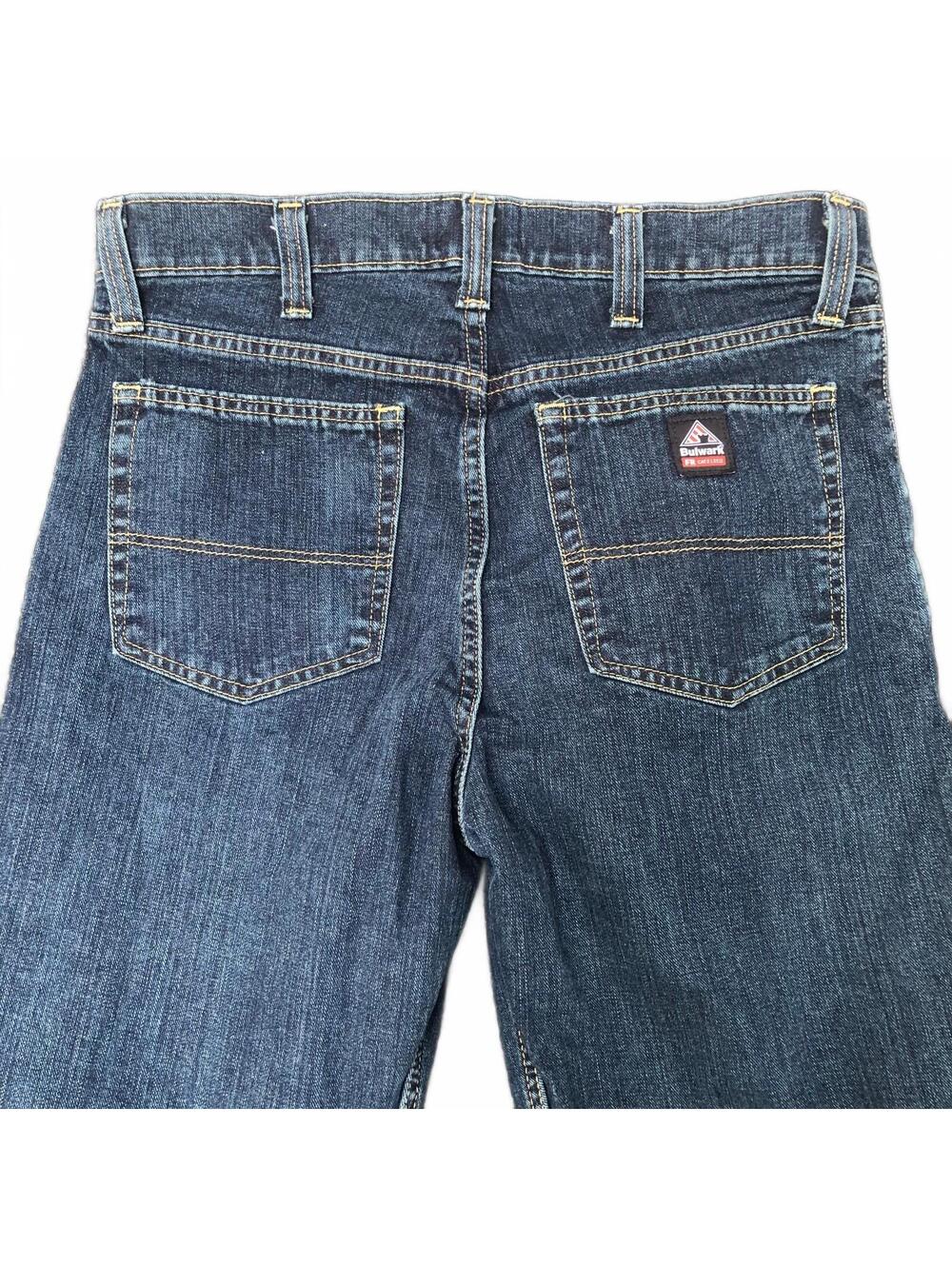 Bulwark FR Flame Resistant Dark Blue Denim Jeans Size 34x34